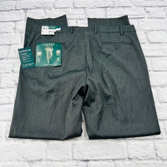 Lauren Ralph Lauren Mens Grey Ultraflex Classic Fit Stretch Dress Pants 38Wx32L - Picture 9 of 10